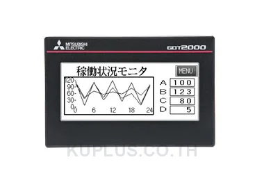 GOT2000;3,8"TFT;DC;320x128;32 Greyscales;RS-422/485;USB;Eth;Black