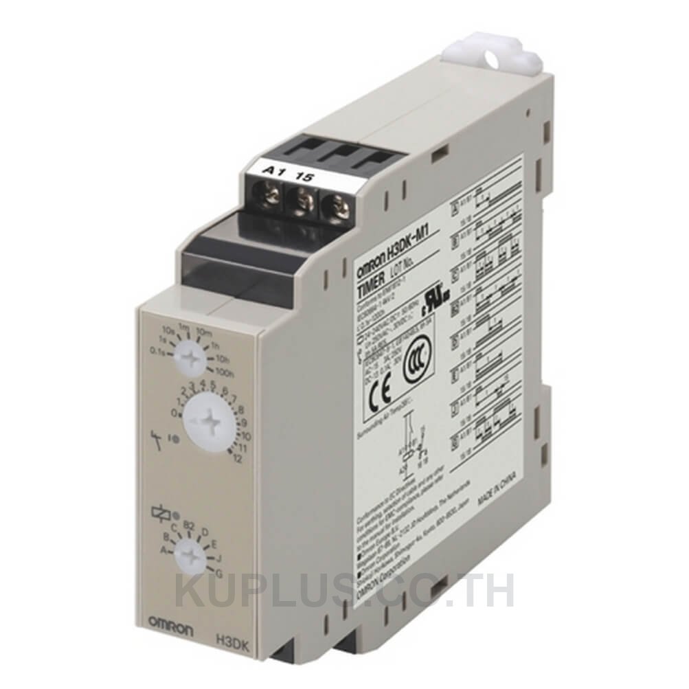 Timer, DIN-rail mounting, multi range, multi mode timer, 8 modes incl. off-delay, 1 output relay, 12 VDC