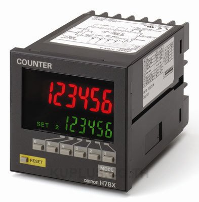 Counter, DIN 72x72 mm, digital, multifunction, preset to 2-stage, SPST-NO, 3 A