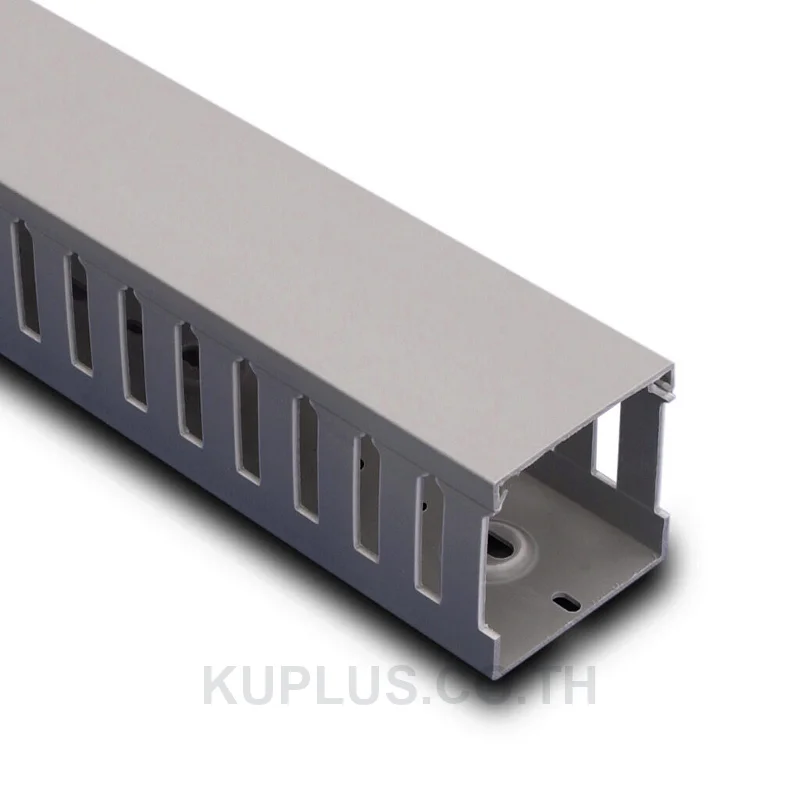 Wire Duct, Open Slot, Grey, 3 x 2.25" (WxH),