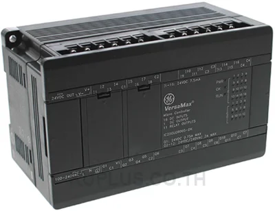 Built-in 28 points to fast cycle times, two built-in serial points, robust instruction set, expandable to 140 I/O points.