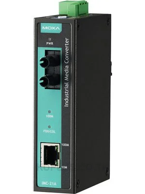 มีเดียคอนเวอร์เตอร์อุตสาหกรรม (Ethernet-Fiber) MOXA IMC-21A-M-ST อุณหภูมิ -10 ถึง 60 °C