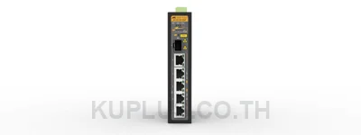 5 x 10/100/1000T, 1 x 100/1000X SFP, Industrial Unmanaged Layer 2 Switch, PoE+ Support