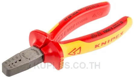 97 68 145 A RS Knipex Plier Crimping Tool, 23AWG to 13AWG