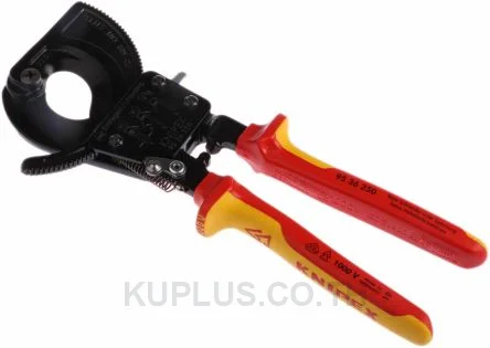 95 36 250 RS Knipex VDE/1000V Insulated 250 mm Ratchet Cable Cutter