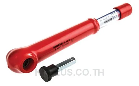 98 43 50 Knipex 1/2 in Square Drive Reversible Torque Wrench Chrome Vanadium Steel, 5 - 50Nm