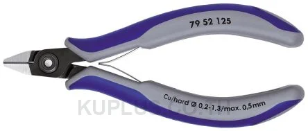 79 52 125 RS Knipex Side Cutter Cable Cutter, 1.3mm cutting capacity 125mm overall length