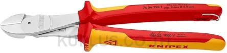 74 06 250 T Knipex VDE/1000V Insulated 250 mm Side Cutters