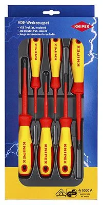 00 20 12 V03 Knipex VDE Phillips, Pozidriv Screwdriver Set 6 Piece