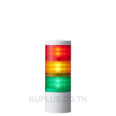 3-tier RYG LED, 100mm IP96K Washdown Safe Signal Tower for Direct Mount with Cable