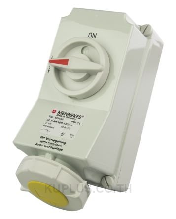 Mennekes Switchable IP67 Interlocked Socket 2P+E, 32A, 110V