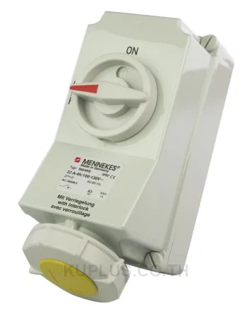 Mennekes Switchable IP67 Interlocked Socket 2P+E, 32A, 110V