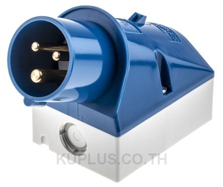 Mennekes IP44 Blue Wall Mount 3P Right Angle Industrial Power Plug, Rated At 16A, 230V