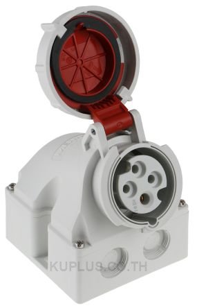 Mennekes IP67 Red Wall Mount 3P+E Industrial Power Socket, Rated At 16A, 415 V