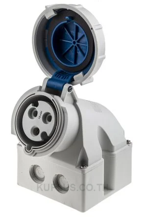 Mennekes IP67 Blue Wall Mount 2P+E Industrial Power Socket, Rated At 32A, 230 V