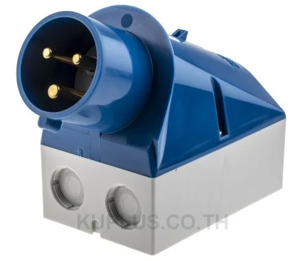 Mennekes IP44 Blue Wall Mount 3P Right Angle Industrial Power Plug, Rated At 32A, 230V