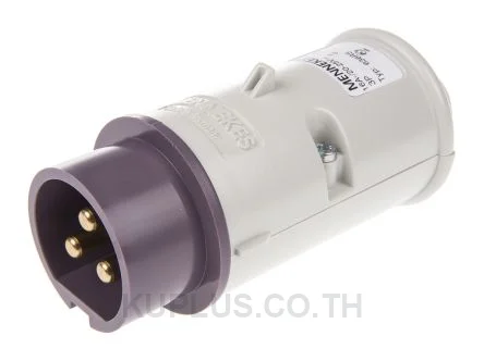 636A, ปลั๊กตัวผู้อุตสาหกรรม แบบเข้าสาย Mennekes 16A 3P 20-25V IP44 สีม่วง