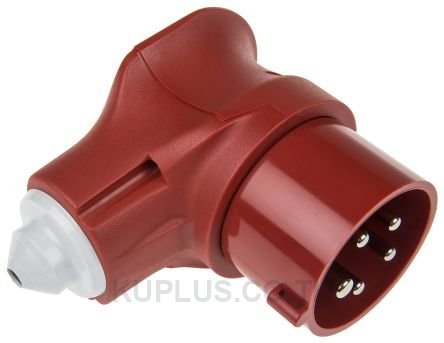 MennekesVario TOP Series, IP44 Red Cable Mount 5P Right Angle Industrial Power Plug, Rated At 16A, 400V