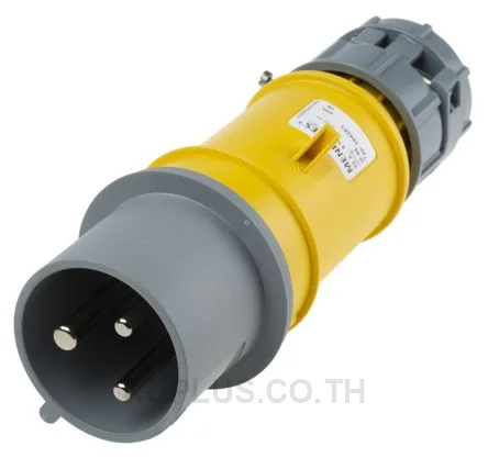 3942, ปลั๊กตัวผู้อุตสาหกรรม แบบเข้าสาย Mennekes ซีรีส์ PowerTOP 32A 3P 110V IP44 สีเหลือง