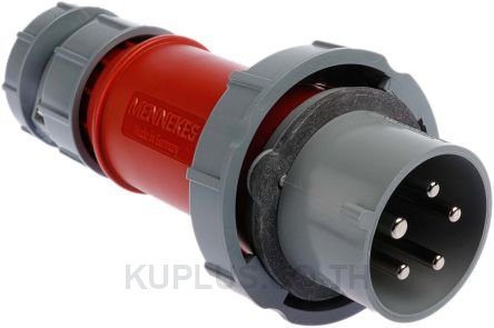 Mennekes PowerTOP Series, IP67 Red Cable Mount 3P+N+E Industrial Power Plug, Rated At 32A, 415 V