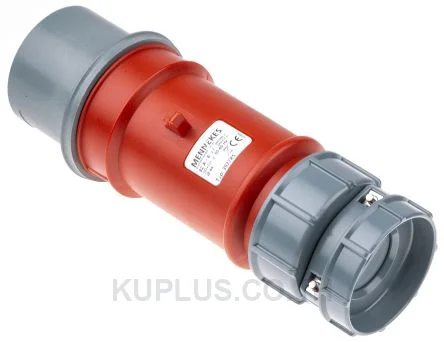 3977, ปลั๊กตัวผู้อุตสาหกรรม แบบเข้าสาย Mennekes ซีรีส์ PowerTOP 32A 5P 400V IP44 สีแดง