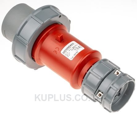 Mennekes PowerTOP Series, IP67 Red Cable Mount 4P Industrial Power Plug, Rated At 32A, 400V