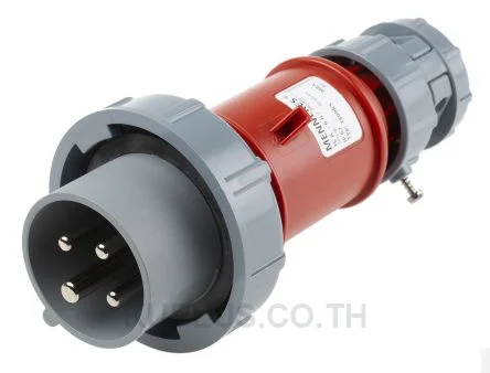 3809, ปลั๊กตัวผู้อุตสาหกรรม แบบเข้าสาย Mennekes ซีรีส์ PowerTOP 16A 4P 400V IP67 สีแดง