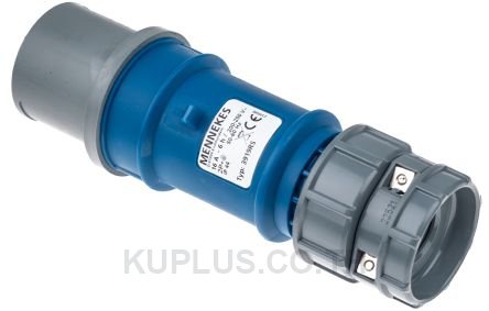 Mennekes PowerTOP Series, IP44 Blue Cable Mount 2P+E Industrial Power Plug, Rated At 16A, 230 V