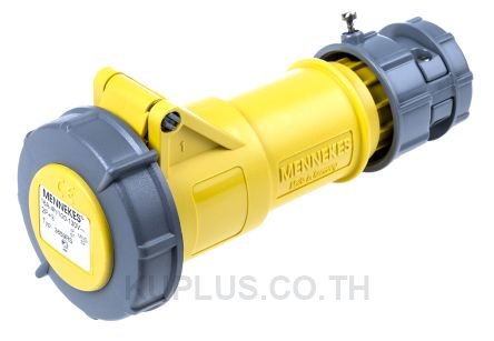 Mennekes PowerTOP Series, IP67 Yellow Cable Mount 3P Industrial Power Socket, Rated At 16A, 110V