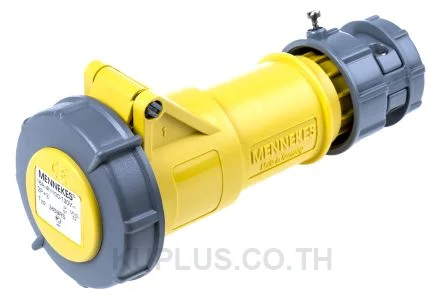 3859, ปลั๊กตัวเมียอุตสาหกรรม แบบเข้าสาย Mennekes ซีรีส์ PowerTOP 16A 3P 110V IP67 สีเหลือง