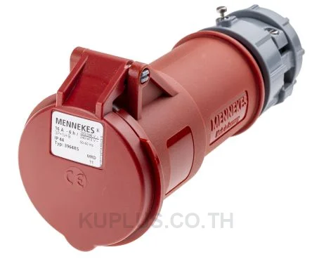 3964, ปลั๊กตัวเมียอุตสาหกรรม แบบเข้าสาย Mennekes ซีรีส์ PowerTOP 16A 5P 400V IP44 สีแดง