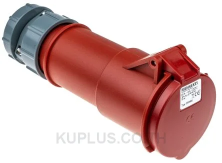 3976, ปลั๊กตัวเมียอุตสาหกรรม แบบเข้าสาย Mennekes ซีรีส์ PowerTOP 32A 5P 400V IP44 สีแดง
