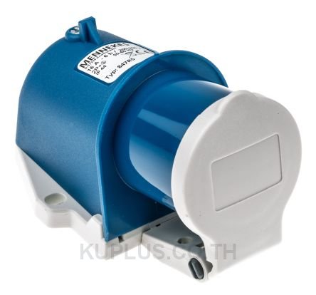 Mennekes PowerTOP Series, IP44 Blue Wall Mount 3P Right Angle Industrial Power Socket, Rated At 16A, 230V