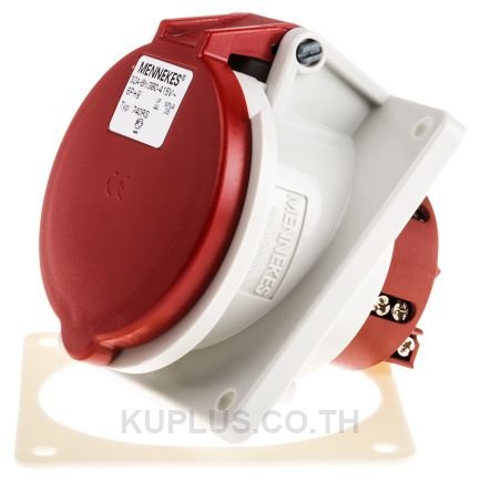 Mennekes IP44 Red Panel Mount 7P Industrial Power Socket, Rated At 32A, 400V