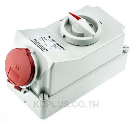 Mennekes Switchable IP44 Interlocked Socket 3PN+E, Earthing Position 6h, 16A, 400V