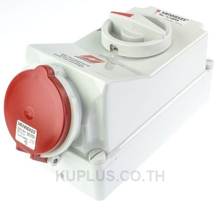 Mennekes Switchable IP44 Interlocked Socket 3PN+E, Earthing Position 6h, 32A, 400V