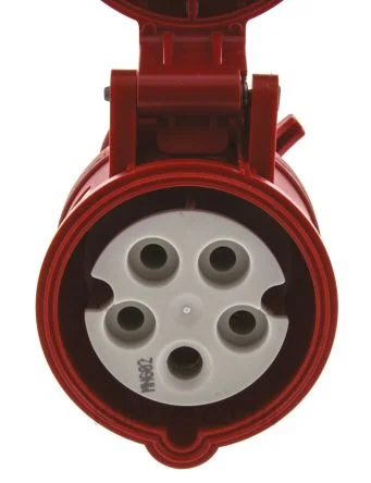 35, ปลั๊กตัวเมียอุตสาหกรรม แบบเข้าสาย Mennekes 16A 5P 400V IP44 สีแดง