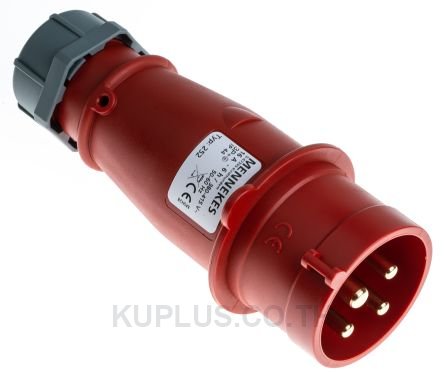 Mennekes AM-TOP Series, IP44 Red Cable Mount 3P+E Industrial Power Plug, Rated At 16A, 415 V