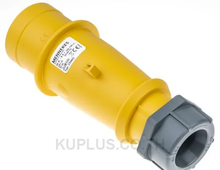 259, ปลั๊กตัวผู้อุตสาหกรรม แบบเข้าสาย Mennekes 32A 3P 110V IP44 สีเหลือง