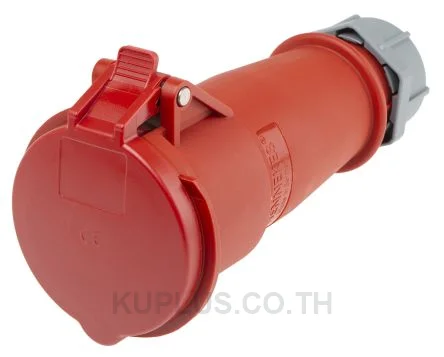6, ปลั๊กตัวเมียอุตสาหกรรม แบบเข้าสาย Mennekes 32A 5P 400V IP44 สีแดง