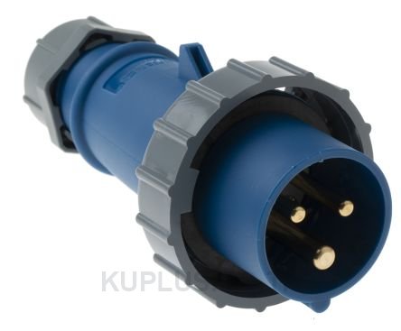 Mennekes AM-TOP Series, IP67 Blue Cable Mount 2P+E Industrial Power Plug, Rated At 16A, 230 V