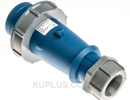 Mennekes IP67 Blue Cable Mount 3P Industrial Power Plug, Rated At 32A, 230V