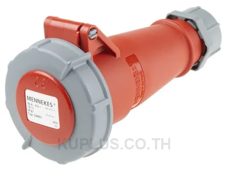 544, ปลั๊กตัวเมียอุตสาหกรรม แบบเข้าสาย Mennekes ซีรีส์ AM-TOP 16A 4P 400V IP67 สีแดง