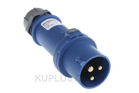Mennekes StarTOP Series, IP44 Blue Cable Mount 3P Industrial Power Plug, Rated At 16A, 230V