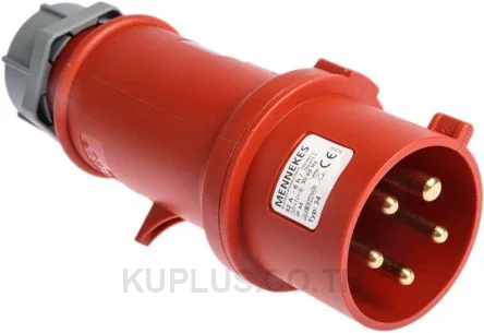 34, ปลั๊กตัวผู้อุตสาหกรรม แบบเข้าสาย Mennekes ซีรีส์ StarTOP 32A 5P 400V IP44 สีแดง