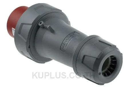 Mennekes PowerTOP Plus Series, IP67 Red Cable Mount 3P+N+E Industrial Power Plug, Rated At 63A, 415 V
