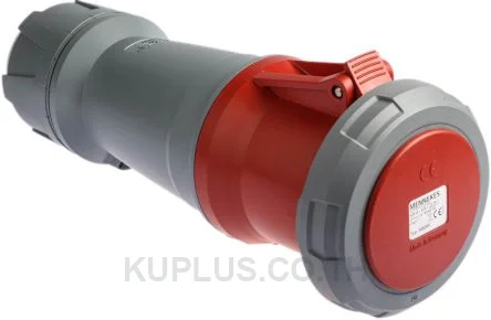 3480RS, ปลั๊กตัวเมียอุตสาหกรรม แบบเข้าสาย Mennekes ซีรีส์ PowerTOP Plus 125A 3P+N+E 415V IP67 สีแดง