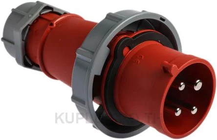 Mennekes AM-TOP Series, IP67 Red Cable Mount 3P+E Industrial Power Plug, Rated At 32A, 415 V