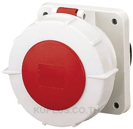 1461, เต้ารับอุตสาหกรรม แบบติดแผง Mennekes 125A 5P 400V IP67 สีแดง