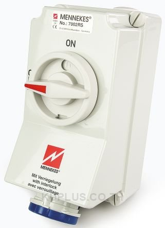 Mennekes Switchable IP67 Interlocked Socket 2P+E, Earthing Position 6h, 32A, 230 V